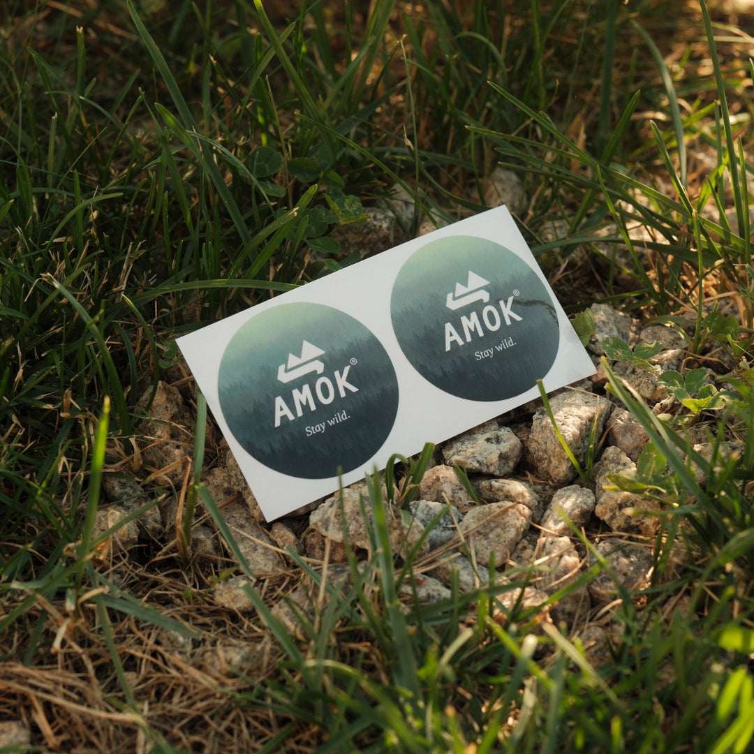Amok klistremerker / Sett med 10 klistremerker